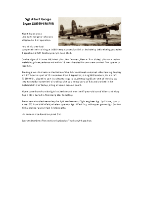 A preview of a PDF biography for Bryan, Albert George
